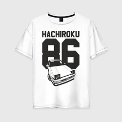 Женская футболка оверсайз Toyota AE86 Hachiroku