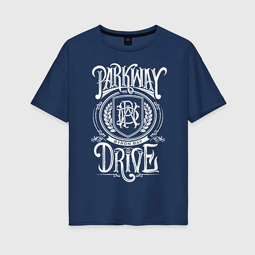 Женская футболка оверсайз Parkway Drive / Тёмно-синий – фото 1