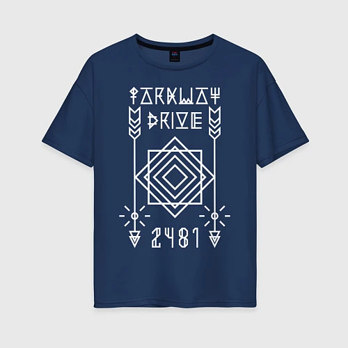 Женская футболка оверсайз Parkway Drive: 2481 / Тёмно-синий – фото 1