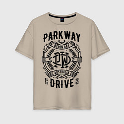 Футболка оверсайз женская Parkway Drive: Australia, цвет: миндальный