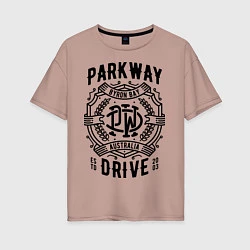 Футболка оверсайз женская Parkway Drive: Australia, цвет: пыльно-розовый