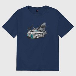 Футболка оверсайз женская Toyota Chaser 100, цвет: тёмно-синий