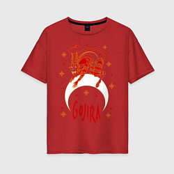 Женская футболка оверсайз Gojira: Evil Demon