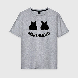 Женская футболка оверсайз Marshmello