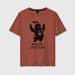 Футболка оверсайз женская Praise the Sun, цвет: кирпичный