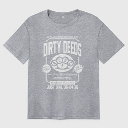 Женская футболка оверсайз AC/DC: Dirty Deeds