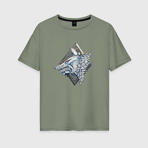 Женская футболка оверсайз Space Wolves / Авокадо – фото 1