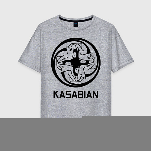 Женская футболка оверсайз Kasabian: Symbol / Меланж – фото 1