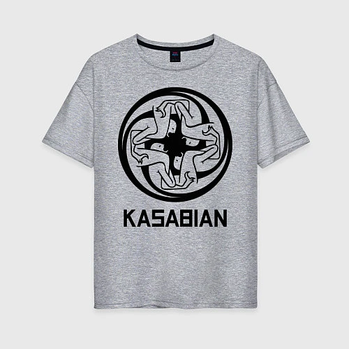 Женская футболка оверсайз Kasabian: Symbol / Меланж – фото 1