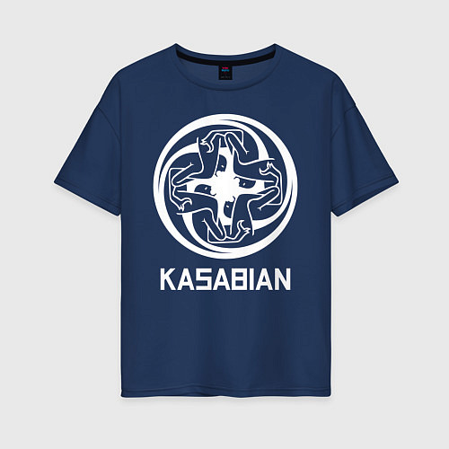 Женская футболка оверсайз Kasabian: Symbol / Тёмно-синий – фото 1