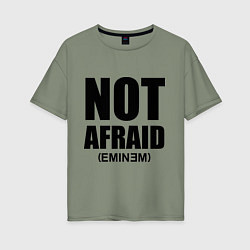 Футболка оверсайз женская Not Afraid, цвет: авокадо