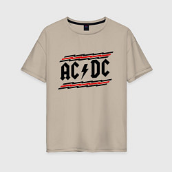 Женская футболка оверсайз AC/DC Voltage