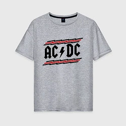 Футболка оверсайз женская AC/DC Voltage, цвет: меланж