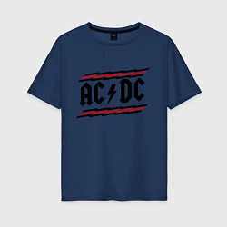 Женская футболка оверсайз AC/DC Voltage