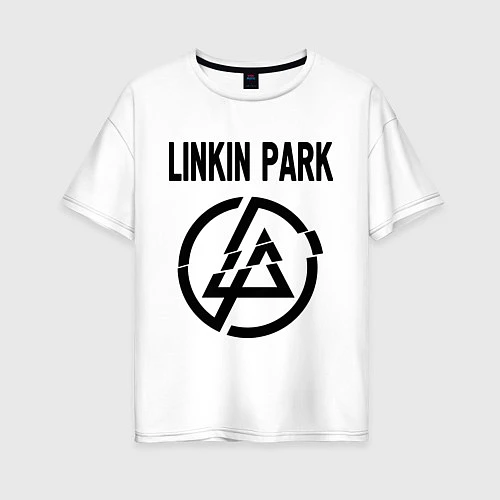 Женская футболка оверсайз Linkin Park / Белый – фото 1