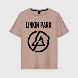 Футболка оверсайз женская Linkin Park, цвет: пыльно-розовый