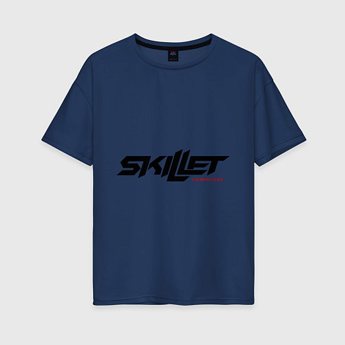 Женская футболка оверсайз Skillet Comatose / Тёмно-синий – фото 1