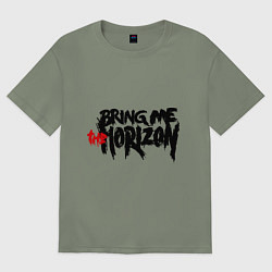 Футболка оверсайз женская Bring me the horizon, цвет: авокадо