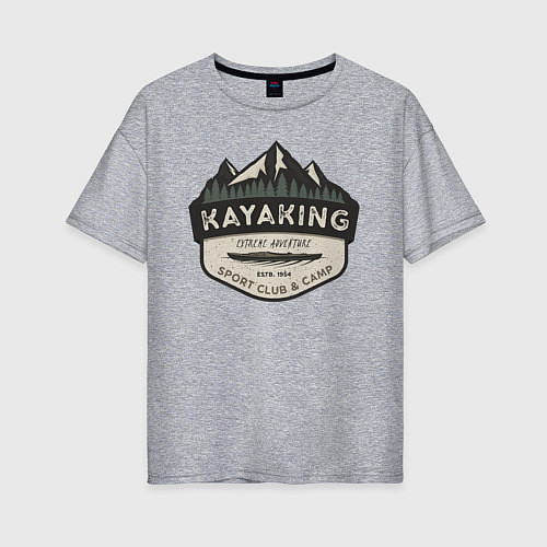 Женская футболка оверсайз Kayaking / Меланж – фото 1