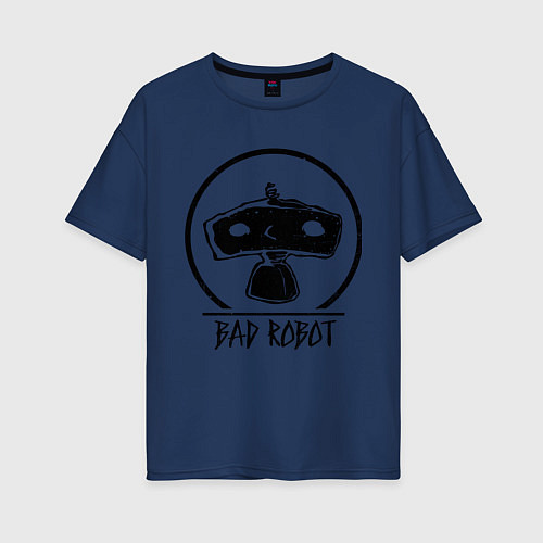 Женская футболка оверсайз Bad Robot / Тёмно-синий – фото 1