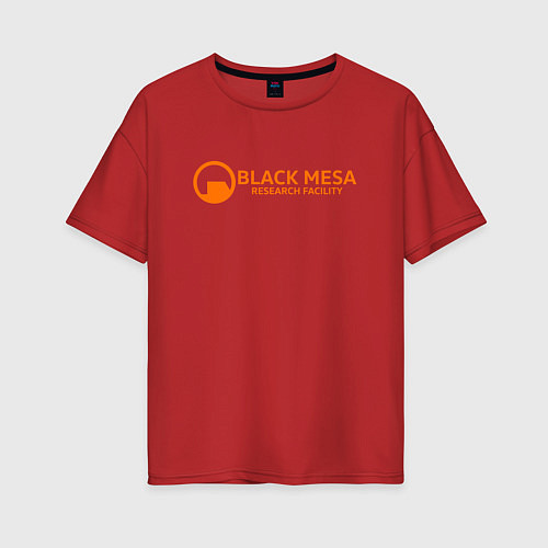 Женская футболка оверсайз Black Mesa: Research Facility / Красный – фото 1