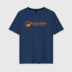 Женская футболка оверсайз Black Mesa: Research Facility