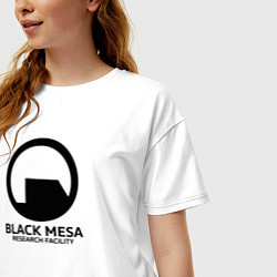 Футболка оверсайз женская Black Mesa: Research Facility, цвет: белый — фото 2