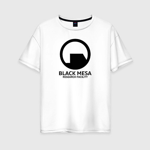 Женская футболка оверсайз Black Mesa: Research Facility / Белый – фото 1