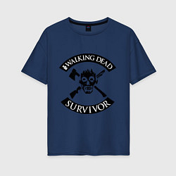 Женская футболка оверсайз Walking dead survivor