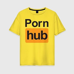 Женская футболка оверсайз PornHub