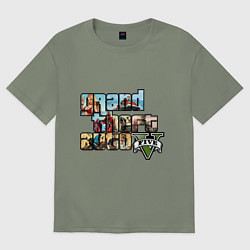 Футболка оверсайз женская GTA 5 Stories, цвет: авокадо