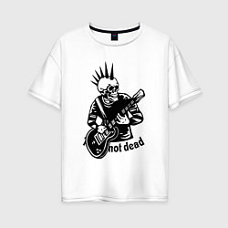 Женская футболка оверсайз Punks not dead - motto
