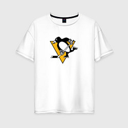 Футболка оверсайз женская Pittsburgh Penguins: Evgeni Malkin, цвет: белый