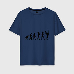 Женская футболка оверсайз Эволюция рока