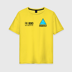Футболка оверсайз женская RK800 CONNOR, цвет: желтый