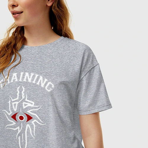 Женская футболка оверсайз Dragon Age: Training / Меланж – фото 3