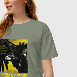 Футболка оверсайз женская TOP: TRENCH, цвет: авокадо — фото 2