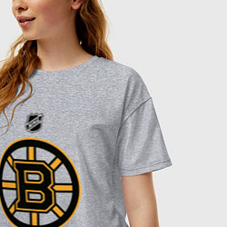 Футболка оверсайз женская Boston Bruins NHL, цвет: меланж — фото 2
