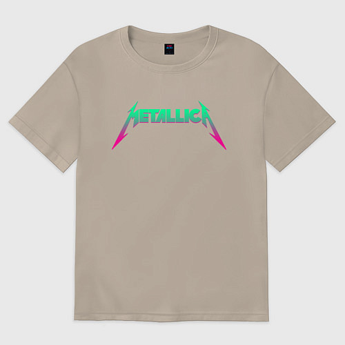 Женская футболка оверсайз METALLICA / Миндальный – фото 1