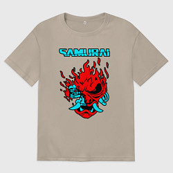 Футболка оверсайз женская SAMURAI KEANU REEVES, цвет: миндальный