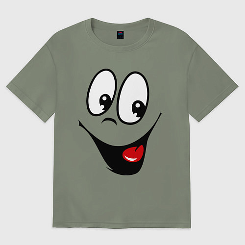 Женская футболка оверсайз Заразительная улыбка / Авокадо – фото 1