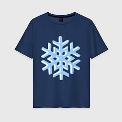 Женская футболка оверсайз Объемная снежинка