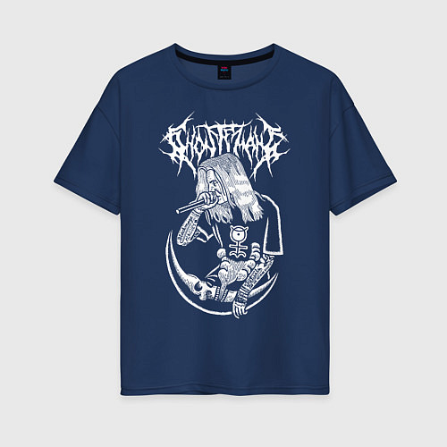Женская футболка оверсайз Ghostemane / Тёмно-синий – фото 1