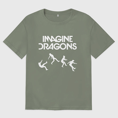 Женская футболка оверсайз IMAGINE DRAGONS / Авокадо – фото 1