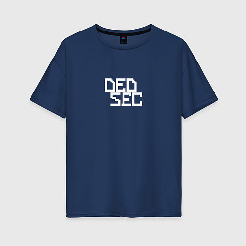 Женская футболка оверсайз DED SEC / Тёмно-синий – фото 1
