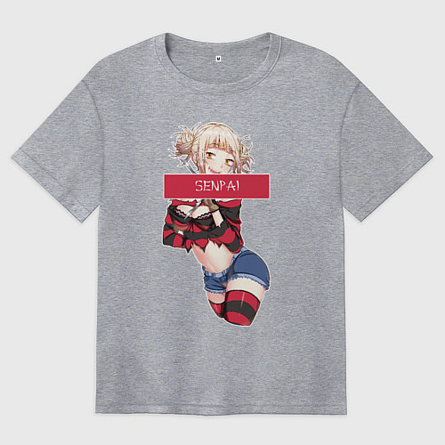 Женская футболка оверсайз Senpai / Меланж – фото 1