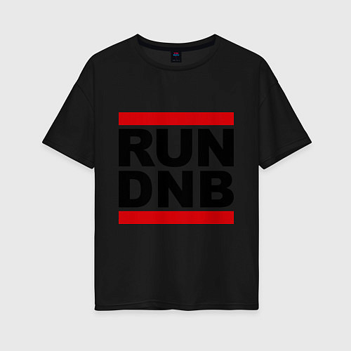 Женская футболка оверсайз RUN DNB / Черный – фото 1