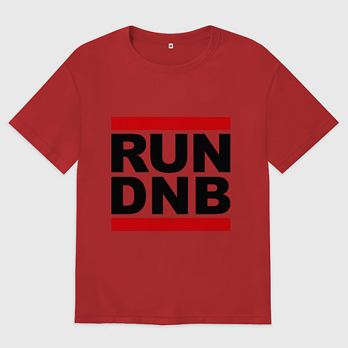 Женская футболка оверсайз RUN DNB / Красный – фото 1