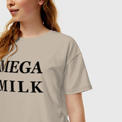 Футболка оверсайз женская Billie Eilish: Mega Milk, цвет: миндальный — фото 2