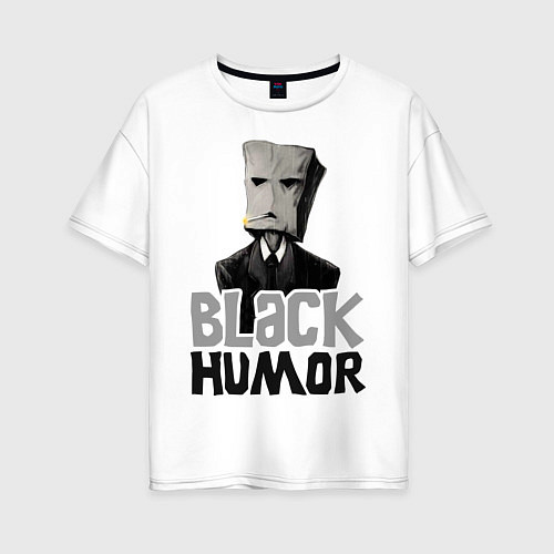 Женская футболка оверсайз Black Humor / Белый – фото 1